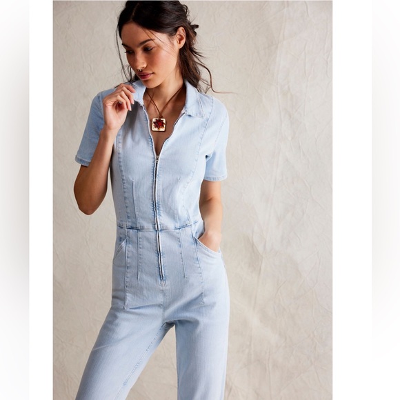 NWT Free People We The Free Jayde Flare Jumpsuit - Picture 2 of 8